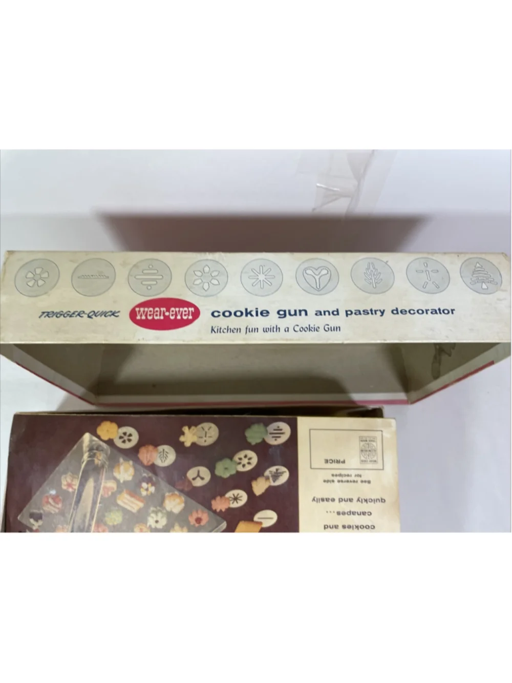 Vintage Wear-Ever Cookie Gun & Pastry Decorator Set Original Box #3365